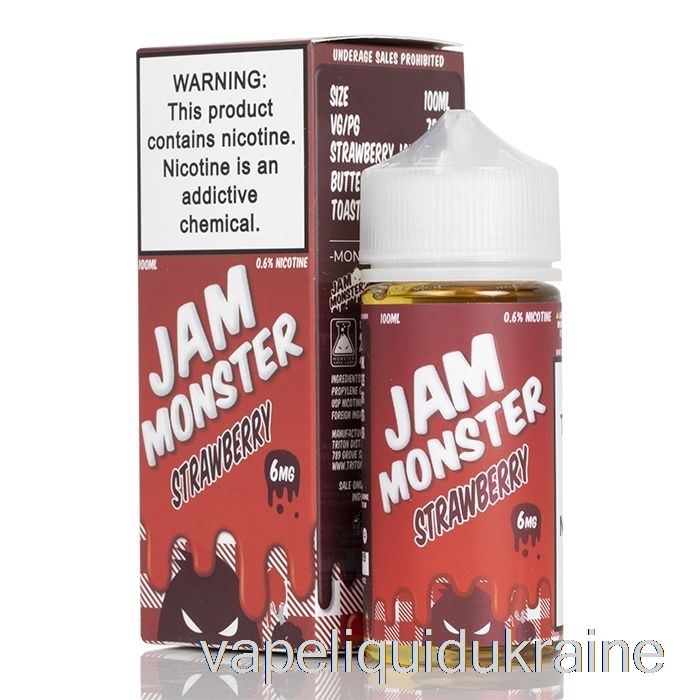 Vape Liquid Ukraine Strawberry - Jam Monster - 100mL 0mg